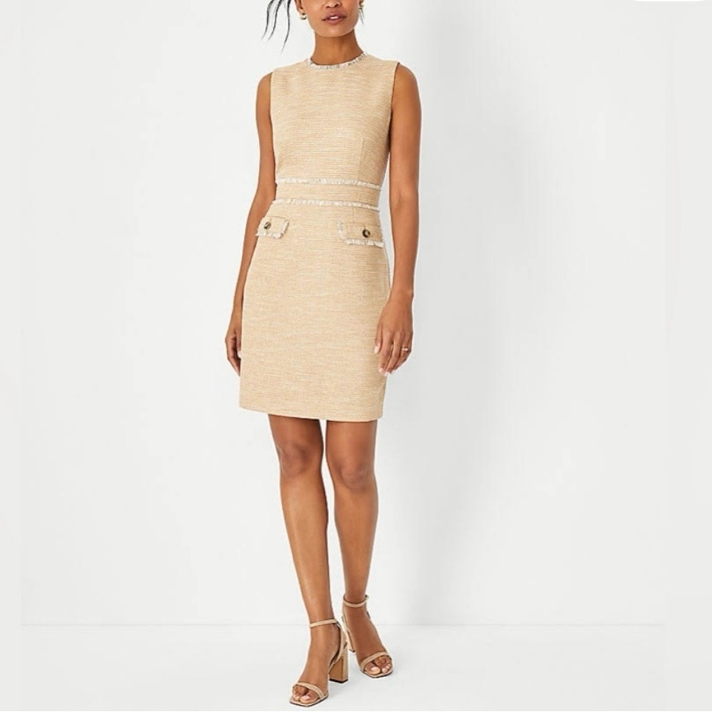 Ann Taylor Tan Sleeveless Dress